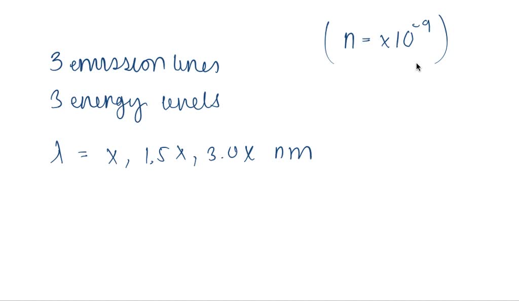 SOLVEDThree emission lines involving three energy levels in an atom