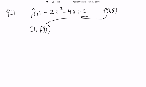 find-the-value-of-c-such-that-the-point-pa-b-lies-on-the-graph-of-the-function-f-fx2-x2-4-xc-p15-2