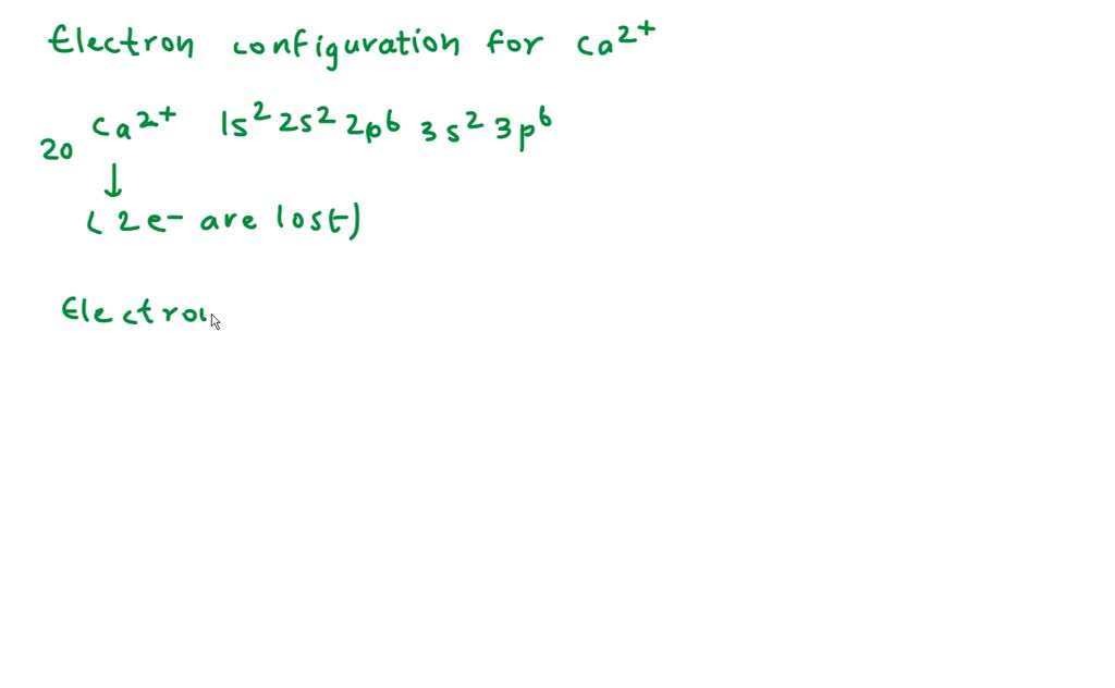 What is the electron configuration of Ca2+? What is the electron