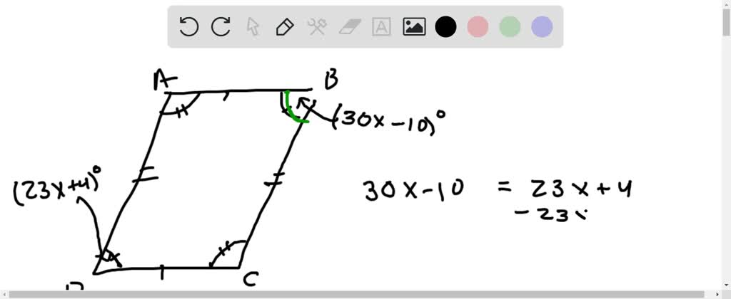 SOLVED:A B C D is a parallelogram. Find each measure. (Lesson 6-2 ) m ∠ ...