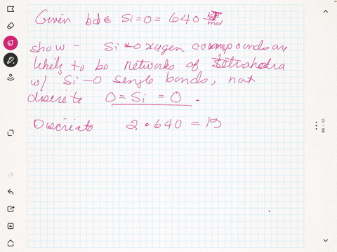 given-that-bmathrmsimathrmo640-mathrmkj-mathrmmol-1-show-that-bond-enthalpy-considerations-predict-t
