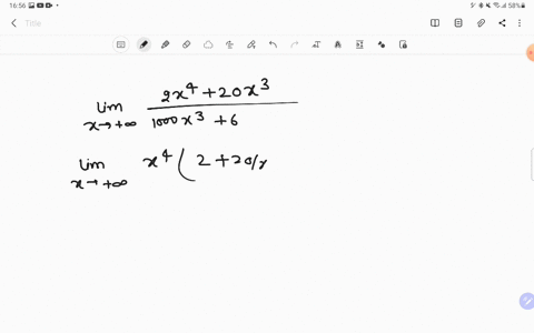 SOLVED:Calculate the limits in Exercises 21-72 algebraically. If a ...