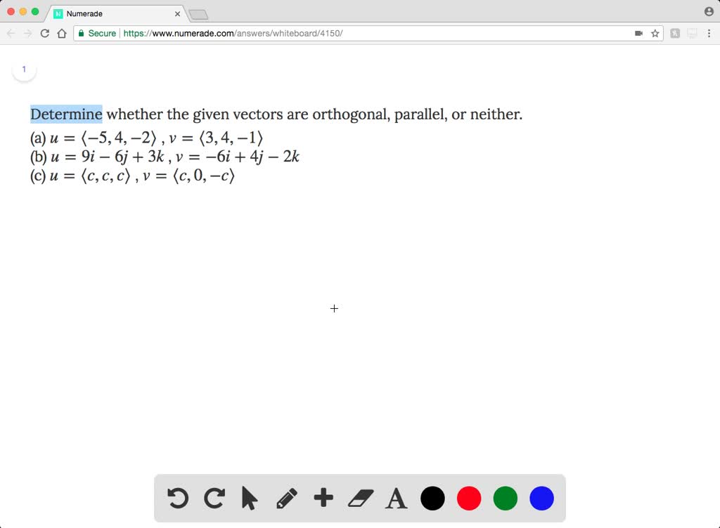 solved-determine-whether-the-given-vectors-are-orthogonal-parallel-or