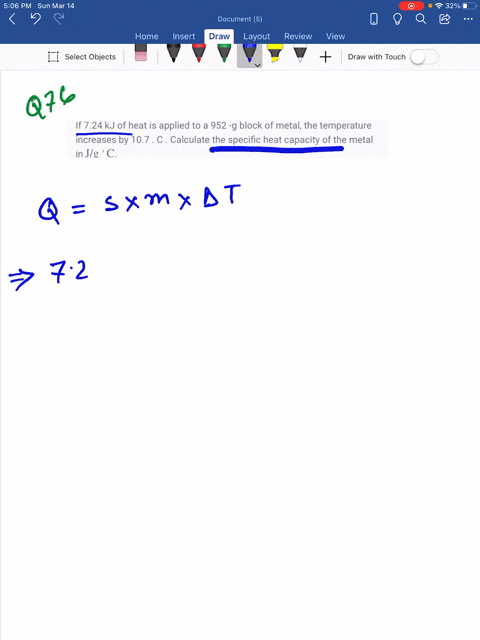 if-724-kj-of-heat-is-applied-to-a-952-g-block-of-metal-the-temperature-increases-by-107-c-calculat-2