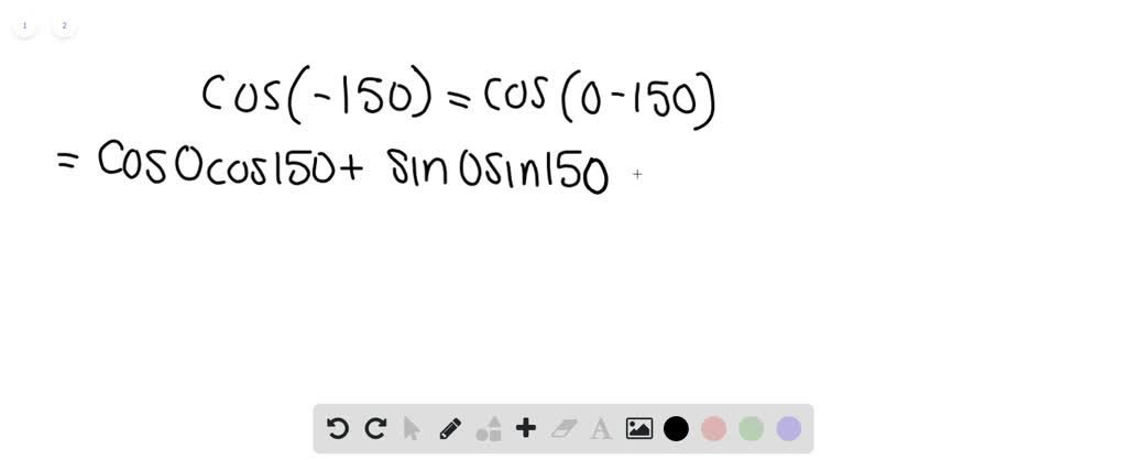 find the value of cos150