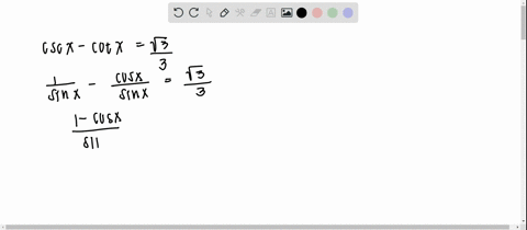 solve-the-trigonometric-equations-exactly-on-the-indicated-interval-0-leq-x2-pi-csc-x-cot-xfracsqr-2