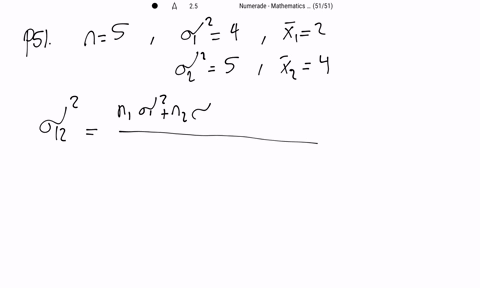 for-two-data-sets-each-with-size-5-the-variances-are-given-to-be-4-and-5-and-the-corresponding-means