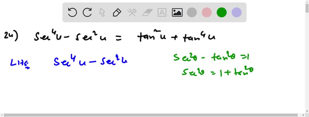 Solved Verify The Identity Sec U Sec U Tan U Tan U