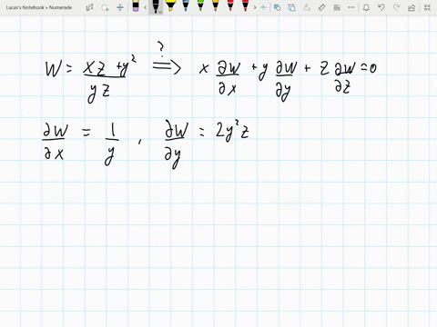 if-wfracx-zy2y-z-show-that-x-fracpartial-wpartial-xy-fracpartial-wpartial-yz-fracpartial-wpartial-z0