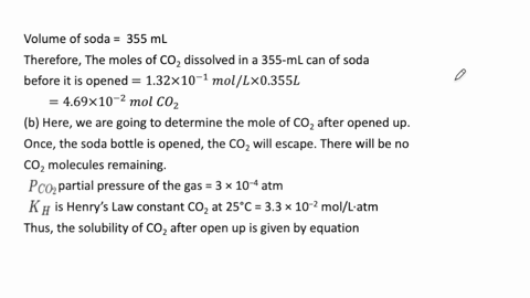 soft-drinks-are-canned-under-4-atm-of-mathrmco_2-and-release-mathrmco_2-when-opened-a-how-many-moles