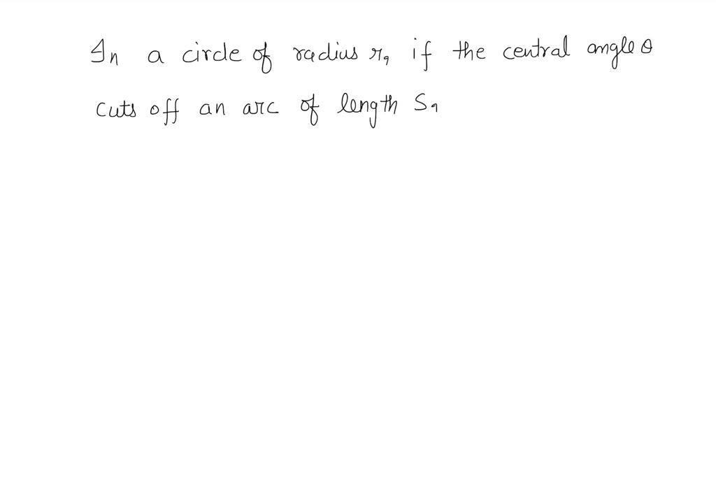 SOLVED:Find the radian measure of angle θ, if θis a central angle in a