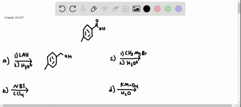 predict-the-product-of-the-reaction-of-p-methylbenzoic-acid-with-each-of-the-following-a-mathrmlialh