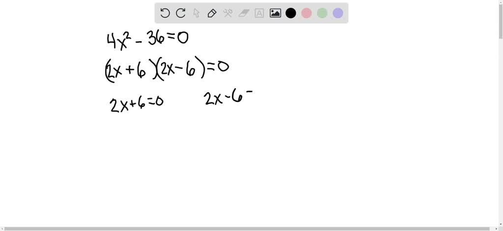solved-solve-4-x-2-36-0-numerade