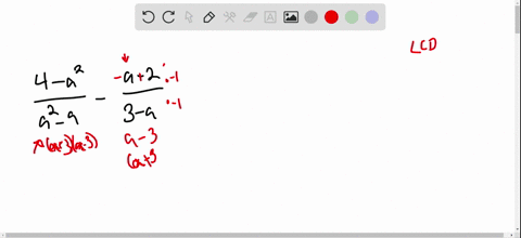 perform-the-indicated-operation-simplify-if-possible-frac4-a2a2-9-fraca-23-a