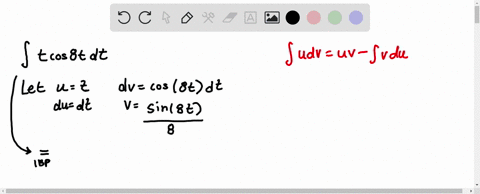use-integration-by-parts-to-evaluate-the-given-integral-int-t-cos-8-t-d-t