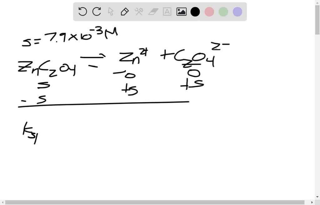 SOLVEDThe solubility of zinc oxalate is 7.9 ×10^3 M. Calculate the