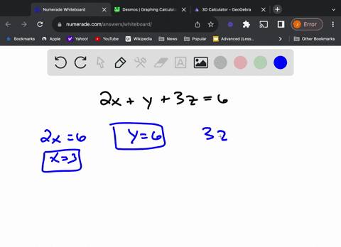 find-all-intercepts-and-sketch-the-given-plane-2-xy3-z6