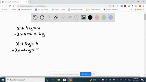 solve-each-system-by-the-elimination-method-check-each-solution-beginarrayl-x3-y6-2-x126-y-endarray
