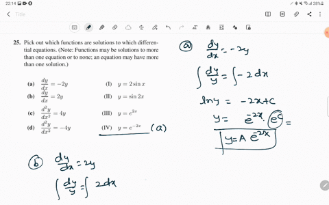 pick-out-which-functions-are-solutions-to-which-differential-equations-note-functions-may-be-solutio
