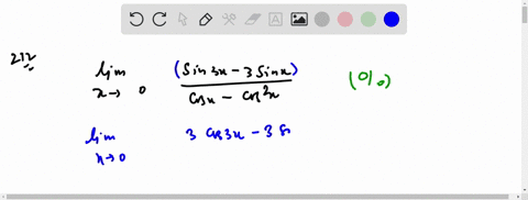 lim-_x-rightarrow-0-fracsin-3-x-3-sin-xcos-x-cos-2-x-is-a-0-b-1-c-frac32-d-does-not-exist
