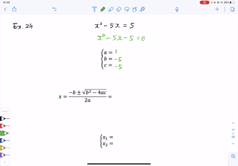 in-each-of-the-following-solve-the-given-quadratic-equation-exactly-using-the-quadratic-formula-wr-9