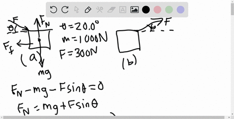a-1000-mathrmn-crate-is-being-pushed-across-a-level-floor-at-a-constant-speed-by-a-force-vecf-of-300