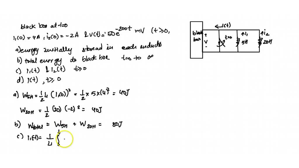 At t=0, a seriesconnected capacitor and inductor are placed across the