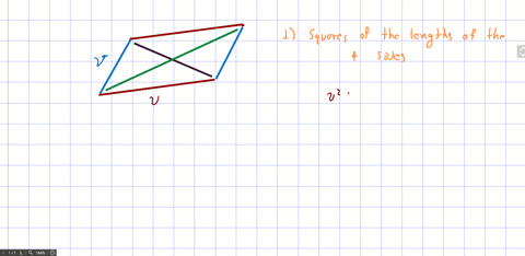 show-that-in-any-parallelogram-the-sum-of-the-squares-of-the-lengths-of-the-four-sides-equals-the-su