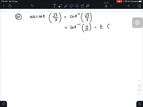 find-the-exact-value-operatornamearccotleftfracsqrt33right