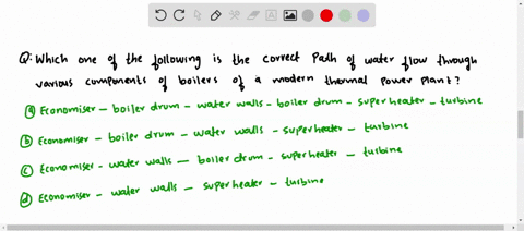which-one-of-the-following-is-the-correct-path-of-water-flow-through-various-components-of-boiler-of