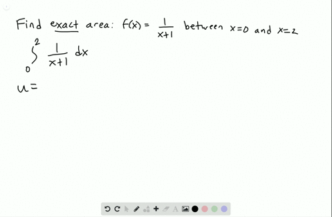 find-the-exact-area-under-fx1-x1-between-x0-and-x2