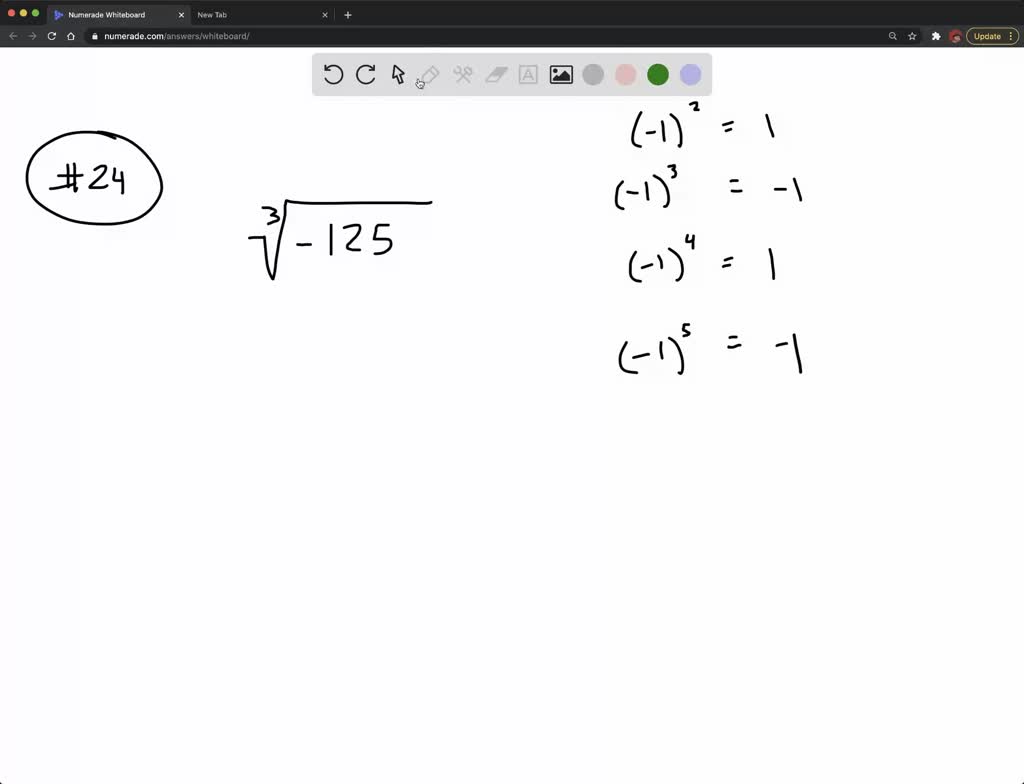 Evaluate the roots without using a calculator. Identify those that are not real numbers. √(125