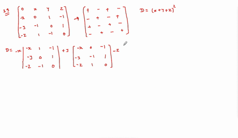 if-aleftbeginarrayrrrr0-x-y-z-x-0-1-1-y-1-0-1-z-1-1-0endarrayright-show-that-operatornamedeta-xyz2