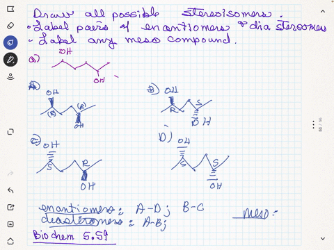 draw-all-possible-stereoisomers-for-each-compound-label-pairs-of-enantiomers-and-diastereomers-lab-2