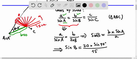 in-triangle-a-b-c-angle-a40circ-a15-and-b20-a-show-that-there-are-two-triangles-a-b-c-and-aprime-bpr
