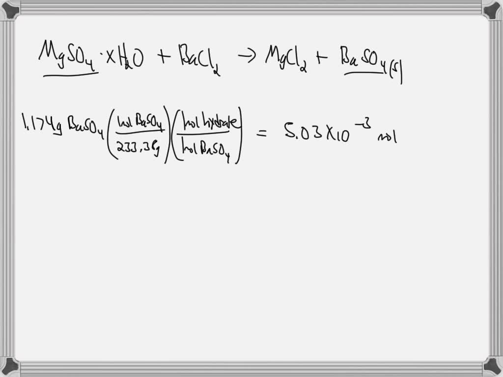SOLVEDMagnesium sulfate forms a hydrate known as Epsom salts. A