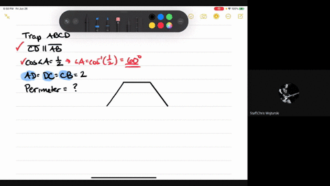 find-the-perimeter-of-trapezoid-mathrmabcd-in-which-overlinemathrmcd-overlinemathrmab-cos-angle-math