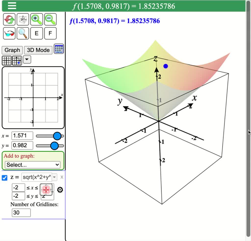 Solved Use What You Learned About Surfaces In Sections 13 5 And 13 6 To Sketch A Graph Of The Following Functions In Each Case Identify The Surface And State The Domain And Range Of