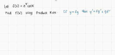 use-the-product-rule-to-find-the-derivative-of-the-function-fxex-cos-x