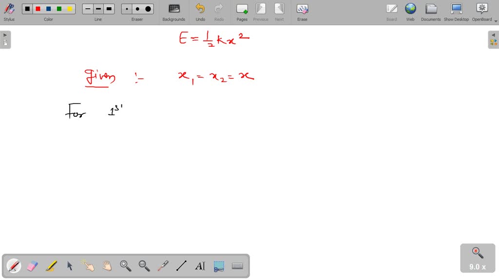 SOLVED Two springs have force constant K1, and K2(K1, >K2) Each spring