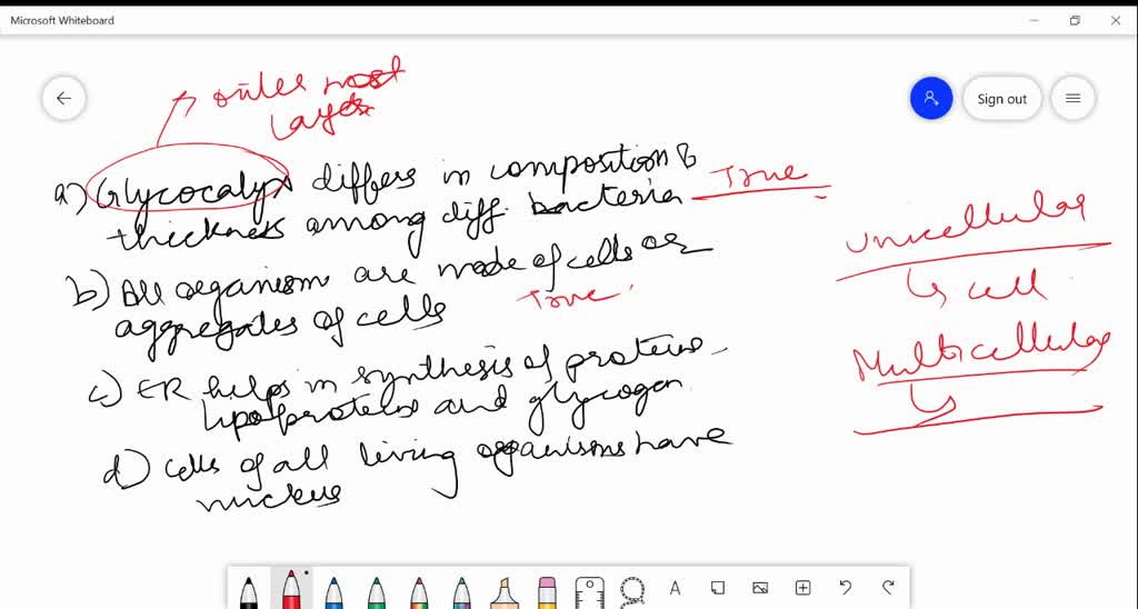 Select the incorrect statement: (a) Glycocalyx differs in composition ...