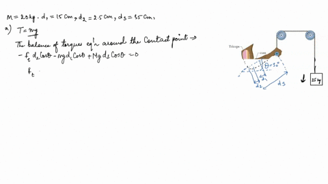 in-fig-12-19-a-25-mathrmkg-block-is-held-in-place-via-a-pulley-system-the-persons-upper-arm-is-verti