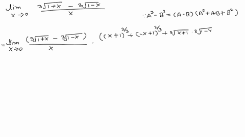 lim-_x-rightarrow-0-fracsqrt31x-sqrt31-xxlefttext-ans-frac23right