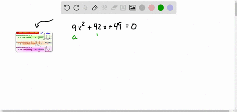 SOLVED:Use the discriminant to determine the number and type of roots ...