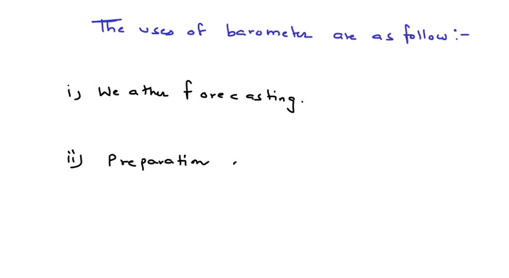 SOLVEDWhat are the advantages of an aneroid barometer over a simple