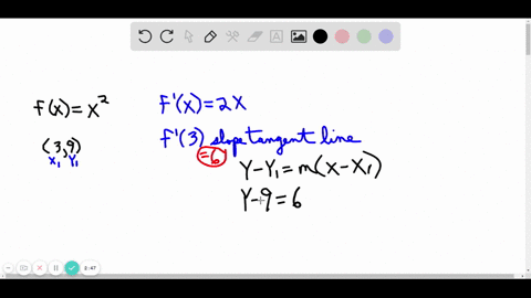 SOLVED:The lines tangent and normal to the graph of the squaring ...