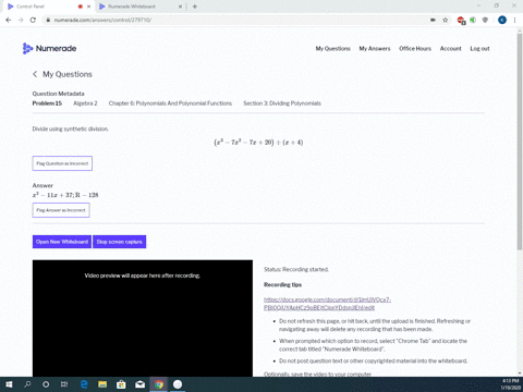 divide-using-synthetic-division-leftx3-7-x2-7-x20right-divx4