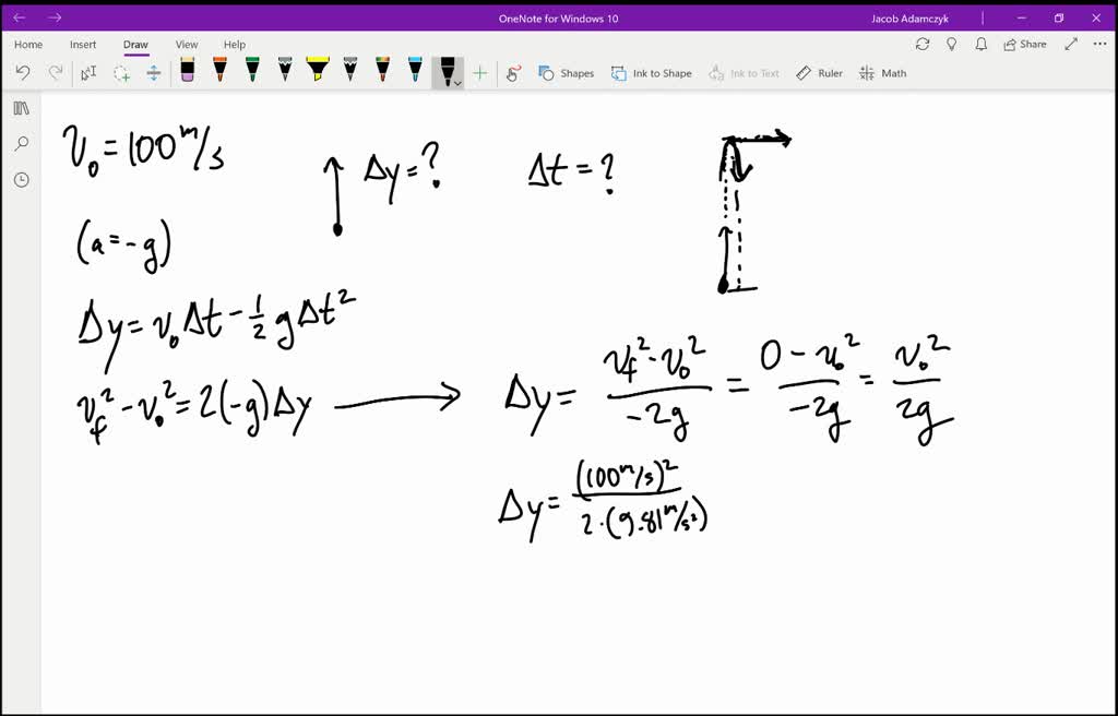 Solved An Arrow Shot With V Vxi Vyj Vx 80m S Vy 50m S Mass Of Arrow 0 kg Gravitational Force Fg Mgj G 9 8 Frictional Force B Vxi Vyj B Is 0 1 Ns M What Is The Highest Point Of The Arrow