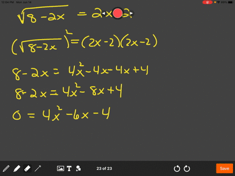 solve-the-radical-equation-for-the-given-variable-sqrt8-2-x2-x-2