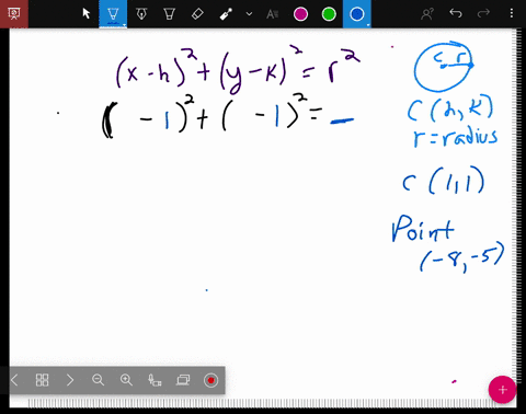 find-the-equation-of-each-circle-centered-at-11-and-passing-through-the-point-8-5